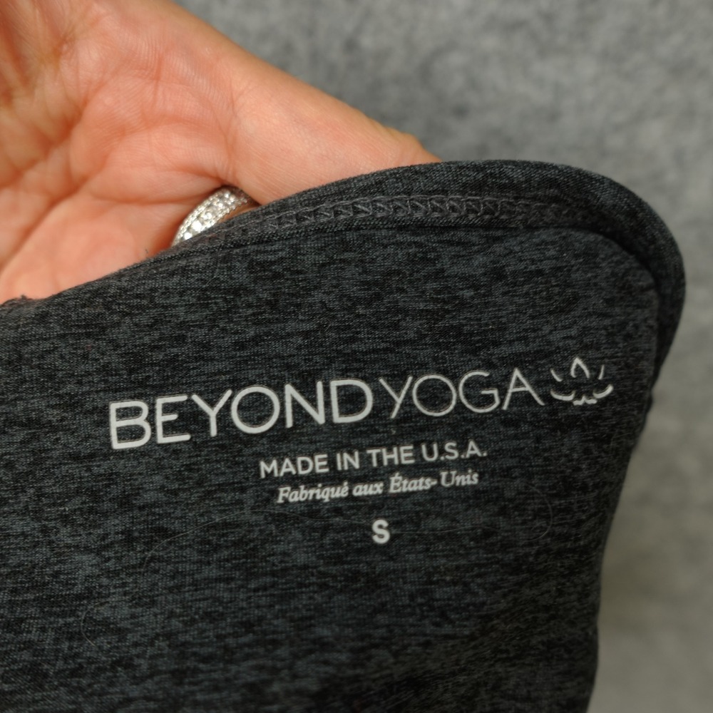 Beyond Yoga Womens Tank Top SMALL Charcoal Y2K Crop Slim Racerback USA - Picture 3 of 10